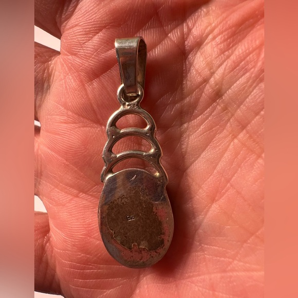 Larimar Sterling Silver 925 Necklace Pendant - Picture 3 of 3